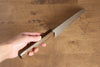 Seisuke VG10 Mirrored Finish Damascus Santoku  165mm Oak Handle - Japannywholesale