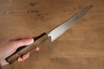 Seisuke VG10 Mirrored Finish Damascus Gyuto  210mm Oak Handle - Japannywholesale