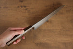 Seisuke VG10 Mirrored Finish Damascus Gyuto  210mm Oak Handle - Japannywholesale