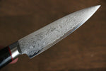 Seisuke Saiun VG10 Damascus Paring  90mm Black Micarta Handle - Japannywholesale