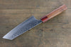 Yoshimi Kato Silver Steel No.3 Hammered Bunka Japanese Chef Knife 165mm with Red Honduras Handle - Japannywholesale