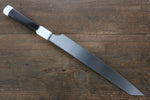 Sakai Takayuki Ginryu Honyaki Swedish Steel Mirrored Finish Kengata Yanagiba  270mm Ebony Wood Handle with Sheath - Japannywholesale