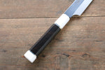 Sakai Takayuki Ginryu Honyaki Swedish Steel Mirrored Finish Kengata Yanagiba  270mm Ebony Wood Handle with Sheath - Japannywholesale