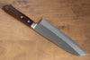 Kunihira Sairyu VG10 Migaki Finished Damascus Santoku  170mm Mahogany Handle - Japannywholesale