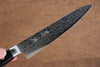 Seisuke AUS10 45 Layer Mirrored Finish Damascus Petty-Utility  135mm Black Pakka wood Handle - Japannywholesale