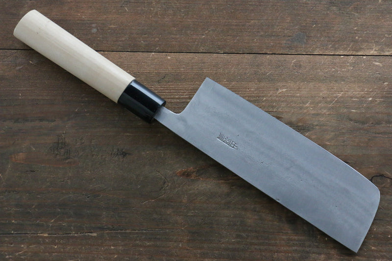 Fujiwara Teruyasu White Steel No.1 Nashiji Nakiri  165mm with Magnolia Handle - Japannywholesale