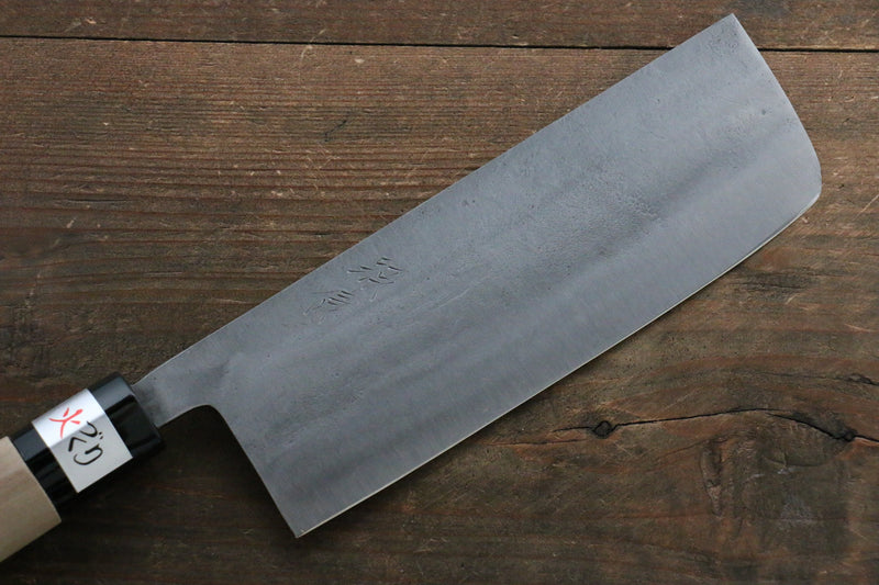 Fujiwara Teruyasu White Steel No.1 Nashiji Nakiri  165mm with Magnolia Handle - Japannywholesale