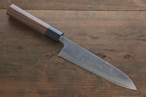 Yoshimi Kato Blue Super Clad Nashiji Petty-Utility Japanese Chef Knife 150mm - Japannywholesale