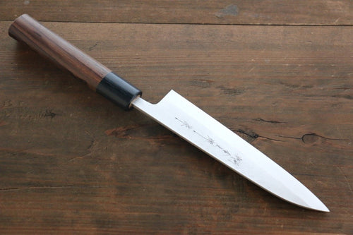 Yoshimi Kato Blue Super Clad Nashiji Petty-Utility Japanese Chef Knife 150mm - Japannywholesale