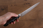 Seisuke AUS10 45 Layer Mirrored Finish Damascus Gyuto  180mm Black Pakka wood Handle - Japannywholesale