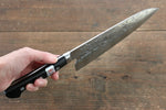 Fujiwara Teruyasu Fujiwara Teruyasu Maboroshi White Steel No.1 Nashiji Hammered Gyuto  210mm with Black Pakka wood Handle - Japannywholesale