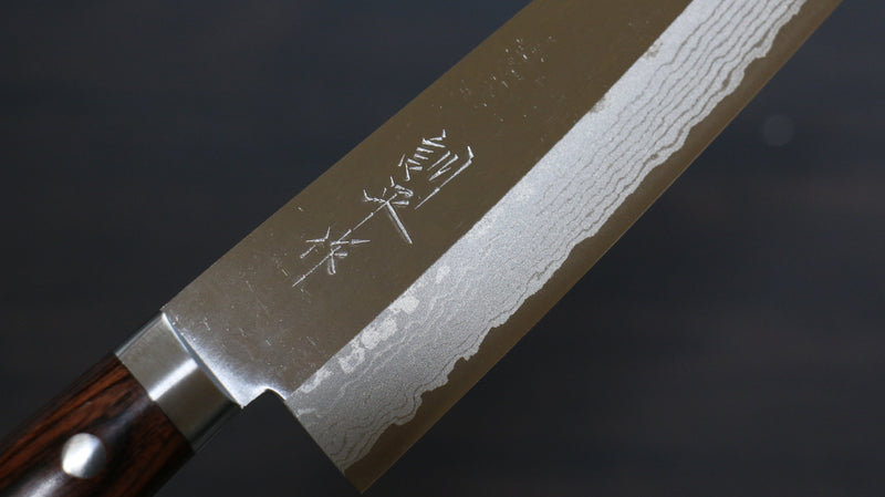 Kunihira Sairyu VG10 Migaki Finished Damascus Gyuto  180mm Mahogany Handle - Japannywholesale