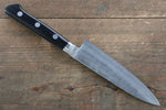 Fujiwara Teruyasu Fujiwara Teruyasu Maboroshi White Steel No.1 Nashiji Hammered Petty-Utility  130mm with Black Pakka wood Handle - Japannywholesale