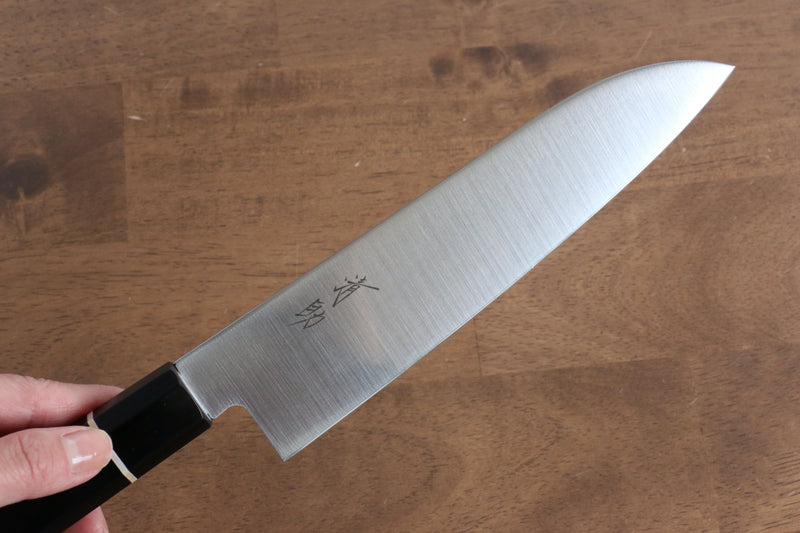 Seisuke Molybdenum Santoku  180mm Black Pakka wood Handle - Japannywholesale