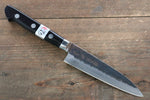 Fujiwara Teruyasu Fujiwara Teruyasu Denka Blue Super Black Finished Petty-Utility  120mm with Black Pakka wood Handle - Japannywholesale