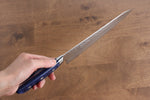 Seisuke VG10 33 Layer Hammered Damascus Gyuto  210mm Blue Pakka wood Handle - Japannywholesale