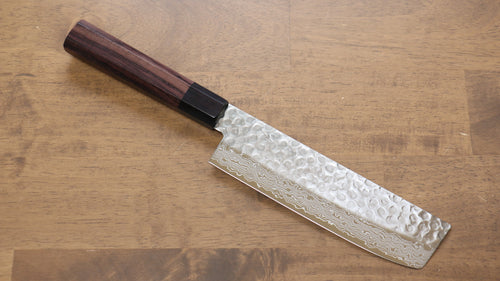 Seisuke AUS10 45 Layer Damascus Usuba  160mm Shitan Handle - Japannywholesale