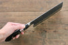 Fujiwara Teruyasu Fujiwara Teruyasu Denka Blue Super Black Finished Nakiri  165mm with Black Pakka wood Handle - Japannywholesale