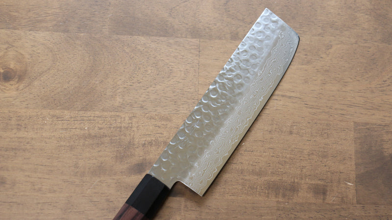 Seisuke AUS10 45 Layer Damascus Usuba  160mm Shitan Handle - Japannywholesale