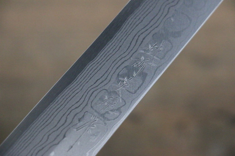 [Left Handed] Hideo Kitaoka White Steel No.2 Damascus Yanagiba Japanese Chef Knife 240mm - Japannywholesale