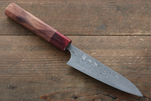 Yoshimi Kato SG2 Damascus Petty Japanese Chef Knife 120mm with Honduras Handle - Japannywholesale