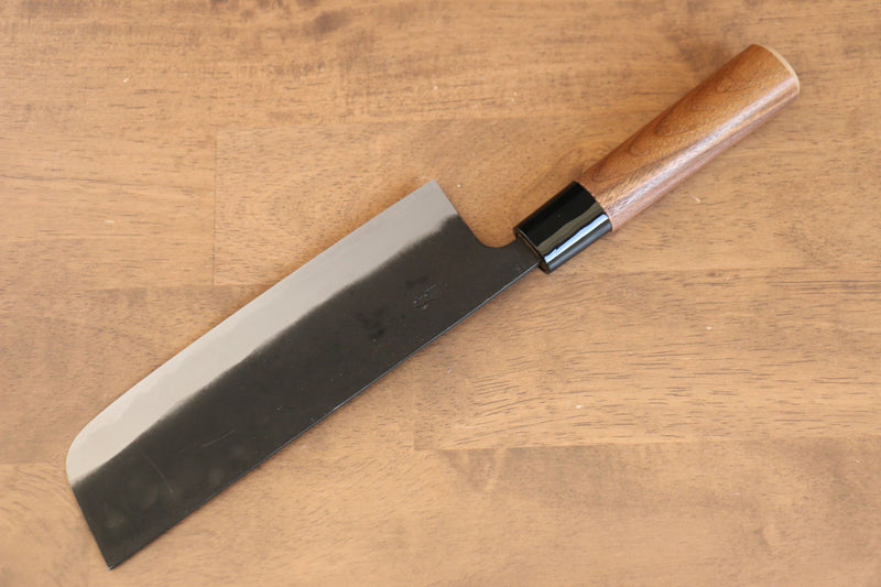 Nao Yamamoto White Steel Kurouchi Nakiri  180mm Walnut Handle - Japannywholesale