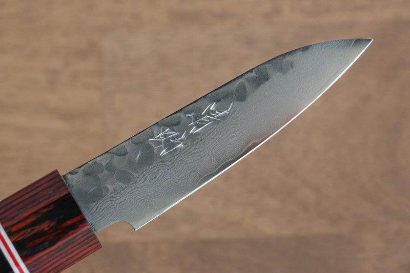 Seisuke VG10 Damascus Paring  80mm Black Pakka wood Handle - Japannywholesale