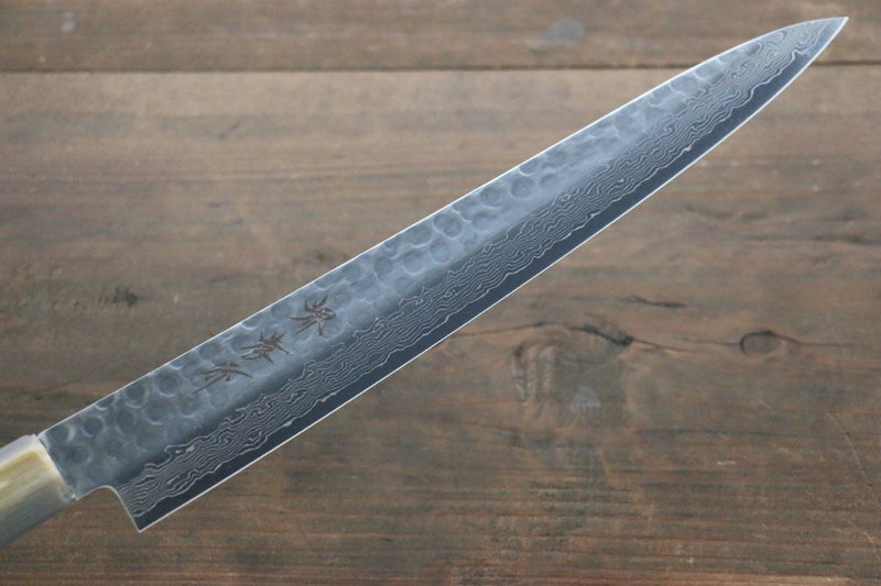 Sakai Takayuki AUS10 45 Layer Damascus Sujihiki  240mm Magnolia Handle - Japannywholesale