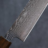 Seisuke Nami AUS10 Mirrored Finish Damascus Sujihiki  240mm Oak Handle - Japannywholesale