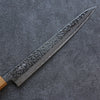 Seisuke Tsukikage AUS10 Migaki Finished Hammered Damascus Sujihiki  270mm Oak Handle - Japannywholesale