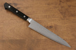 Seisuke VG10 Damascus Petty-Utility  150mm Black Pakka wood Handle - Japannywholesale