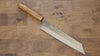 Seisuke Tsukikage AUS10 Migaki Finished Hammered Damascus Kiritsuke  240mm Oak Handle - Japannywholesale