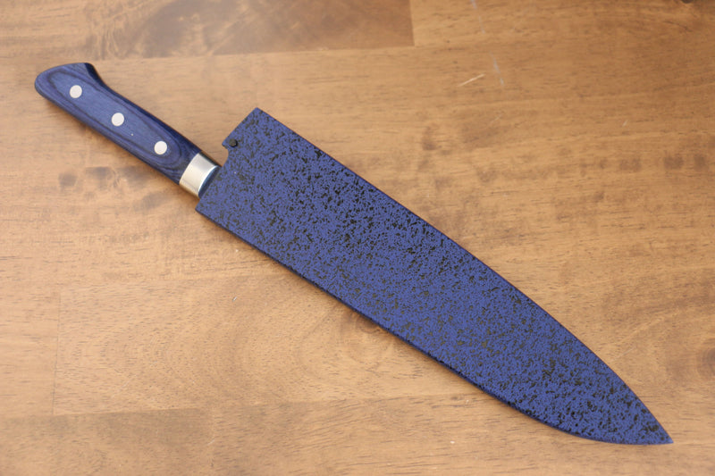 Blue Pakka wood Sheath for 180mm Gyuto with Plywood pin Kaneko - Japannywholesale