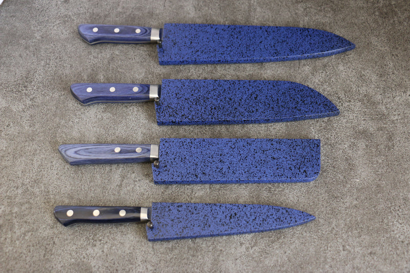 (Cyu) Blue Pakka wood Sheath for 180mm Nakiri with Plywood pin Kaneko - Japannywholesale