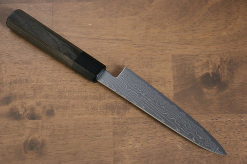 Kajin Cobalt Special Steel Damascus Petty-Utility  135mm Gray Pakka wood Handle - Japannywholesale