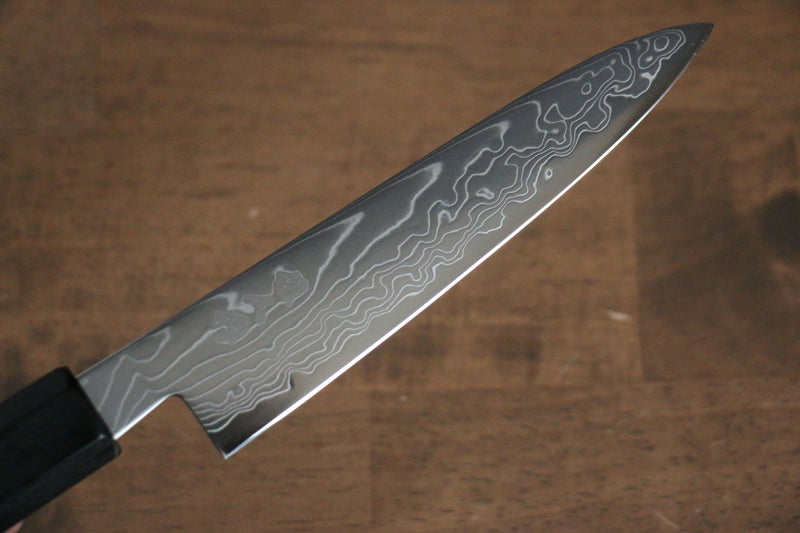 Kajin Cobalt Special Steel Damascus Petty-Utility  135mm Gray Pakka wood Handle - Japannywholesale