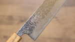 Seisuke Tsukikage AUS10 Migaki Finished Hammered Damascus Kiritsuke  240mm Oak Handle - Japannywholesale