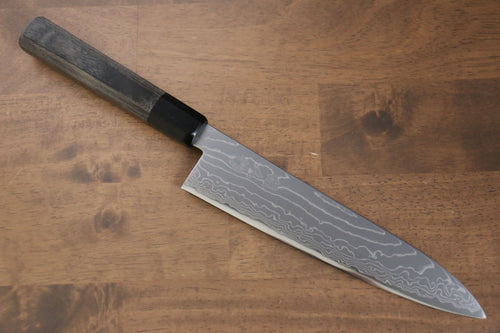 Kajin Cobalt Special Steel Damascus Gyuto  210mm Gray Pakka wood Handle - Japannywholesale