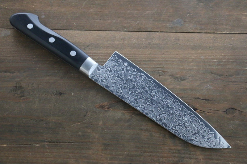 Sakai Takayuki AUS10 45 Layer Mirrored Finish Damascus Santoku  170mm - Japannywholesale