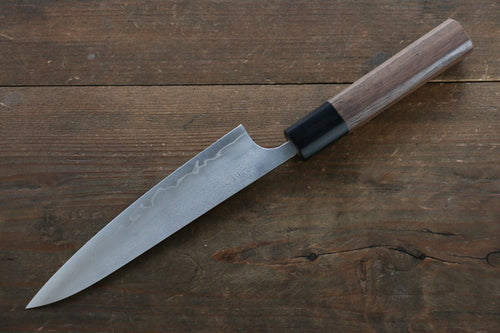 Nao Yamamoto Silver Steel No.3 Nashiji Petty-Utility  150mm Walnut Handle - Japannywholesale