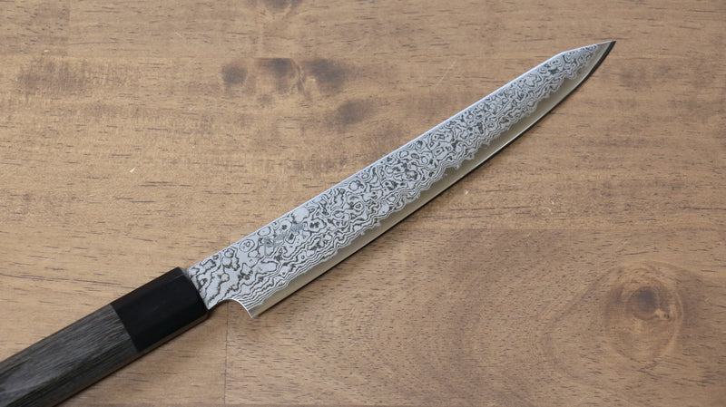 Kanjyo VG10 Damascus Kiritsuke Petty-Utility  180mm Gray Pakka wood Handle - Japannywholesale