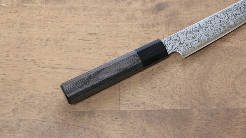 Kanjyo VG10 Damascus Kiritsuke Petty-Utility  180mm Gray Pakka wood Handle - Japannywholesale