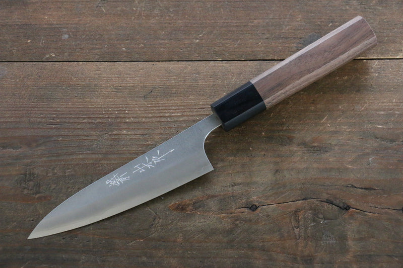 Nao Yamamoto Silver Steel No.3 Nashiji Petty-Utility  120mm Walnut Handle - Japannywholesale