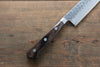 Seisuke AUS8 Hammered Sujihiki  240mm with Brown Pakka wood Handle - Japannywholesale