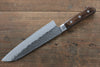 Seisuke AUS8 Hammered Santoku  180mm with Brown Pakka wood Handle - Japannywholesale