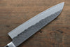 Seisuke AUS8 Hammered Santoku  180mm with Brown Pakka wood Handle - Japannywholesale