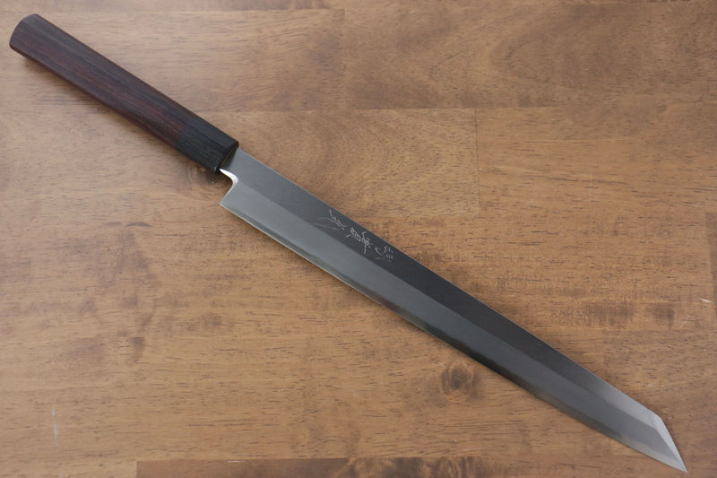 LEFT HANDED YANAGI SASHIMI KNIFE-JAPANESE SHITAN HANDLE 300mm-Stainless  Steel