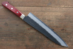 Seisuke Kurobeni Blue Super Hammered Kurouchi Gyuto  210mm Red Pakka wood Handle - Japannywholesale