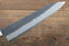 Seisuke Kurobeni Blue Super Hammered Kurouchi Gyuto  210mm Red Pakka wood Handle - Japannywholesale