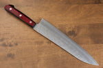 Seisuke Ringo Silver Steel No.3 Nashiji Gyuto  210mm Red Pakka wood Handle - Japannywholesale